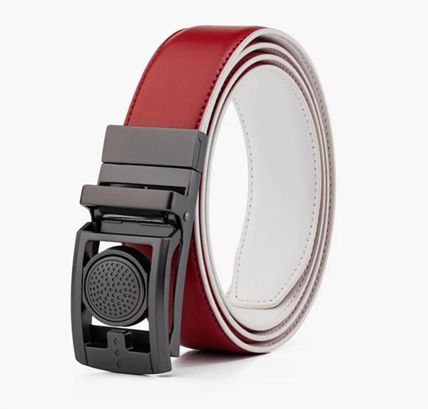 Red and White Parfit Belt